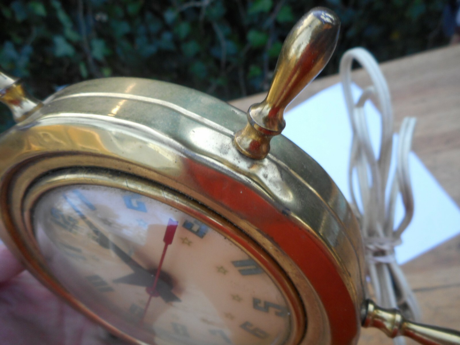 Vintage TELECHRON ELECTRIC CLOCK 3H85 Ship's Wheel Mantle Clock Nautical Marine