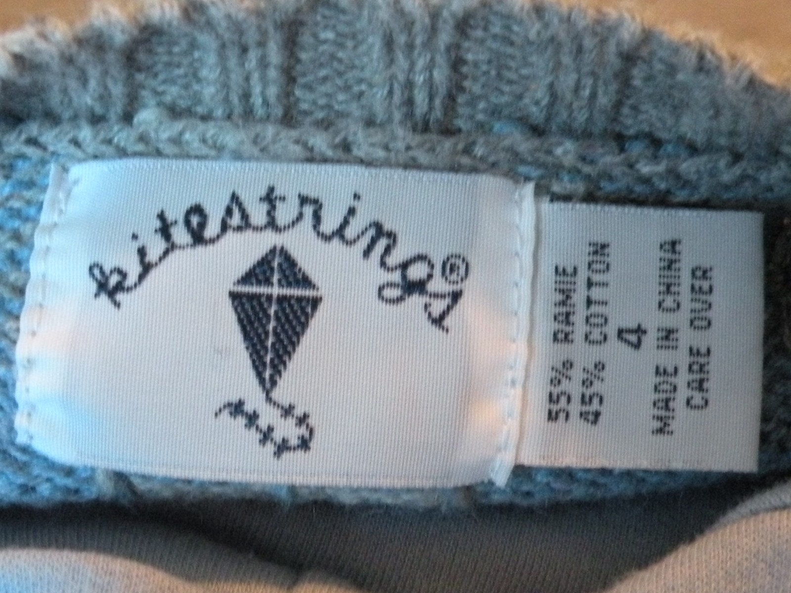 Boy's KITESTRINGS LS Grey/Blue Plaid Sweater/Turtleneck size 4 Christmas Winter