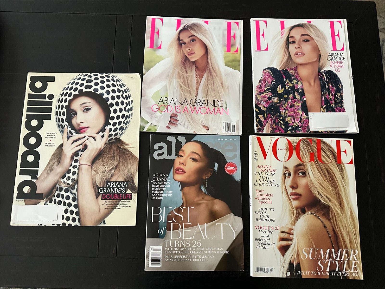Vogue British Allure Billboard Elle 5 Magazine Mag LOT