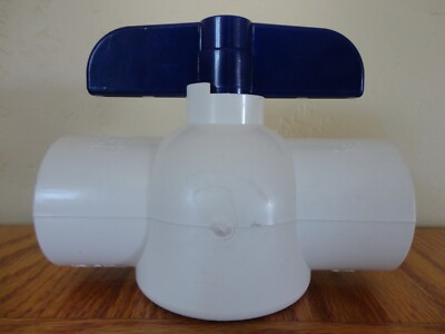 1 1/4'' SLO by NDS PVC Inline Ball Valve Female Threaded 150 PSI 1.25'' USA