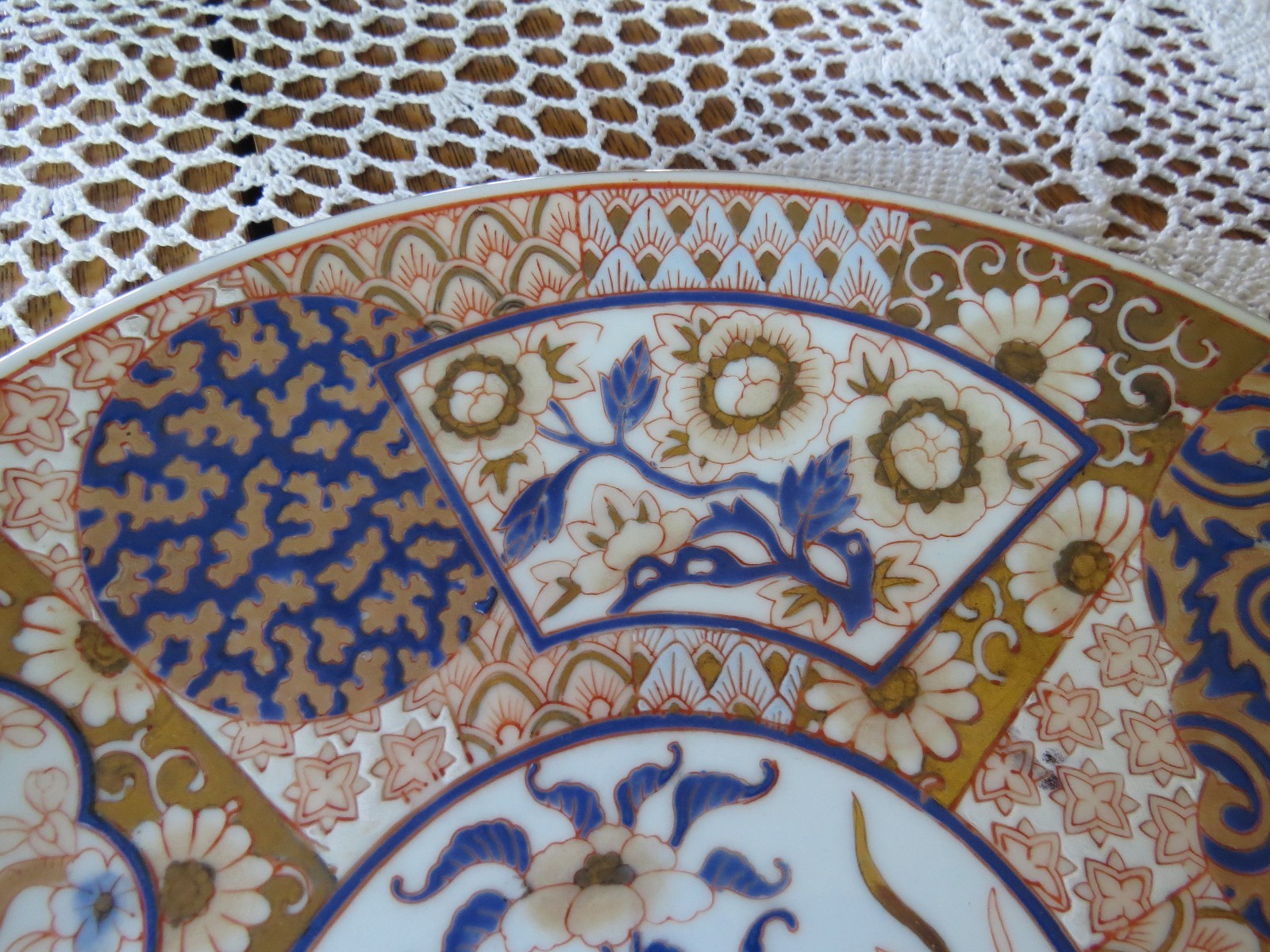 CHINESE PORCELAIN CHARGER QIANLONG MARK 31 CM GREAT QING DYNASTY IMARI PLATE