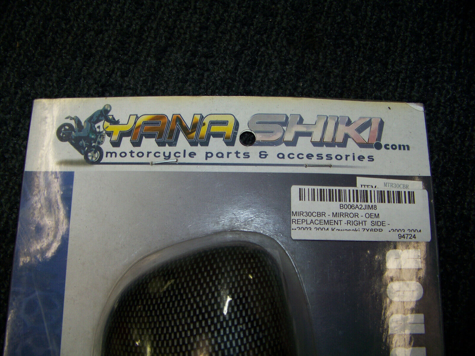 Yana Shiki Motorcycle Mirror Right Side Carbon for Kawasaki Yana Shiki Motorcycle Mirror Right Side Carbon for Kawasaki