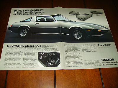 1979 MAZDA RX7 -- THE MAZDA RX-7 -- ***ORIGINAL 2 PAGE AD