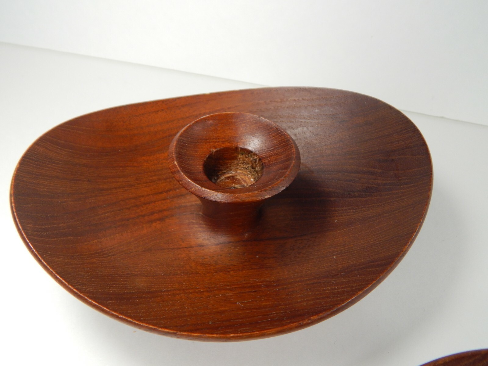 2 Danish Teak Candle Holders. Made in Denmark. Mid Century Modern.