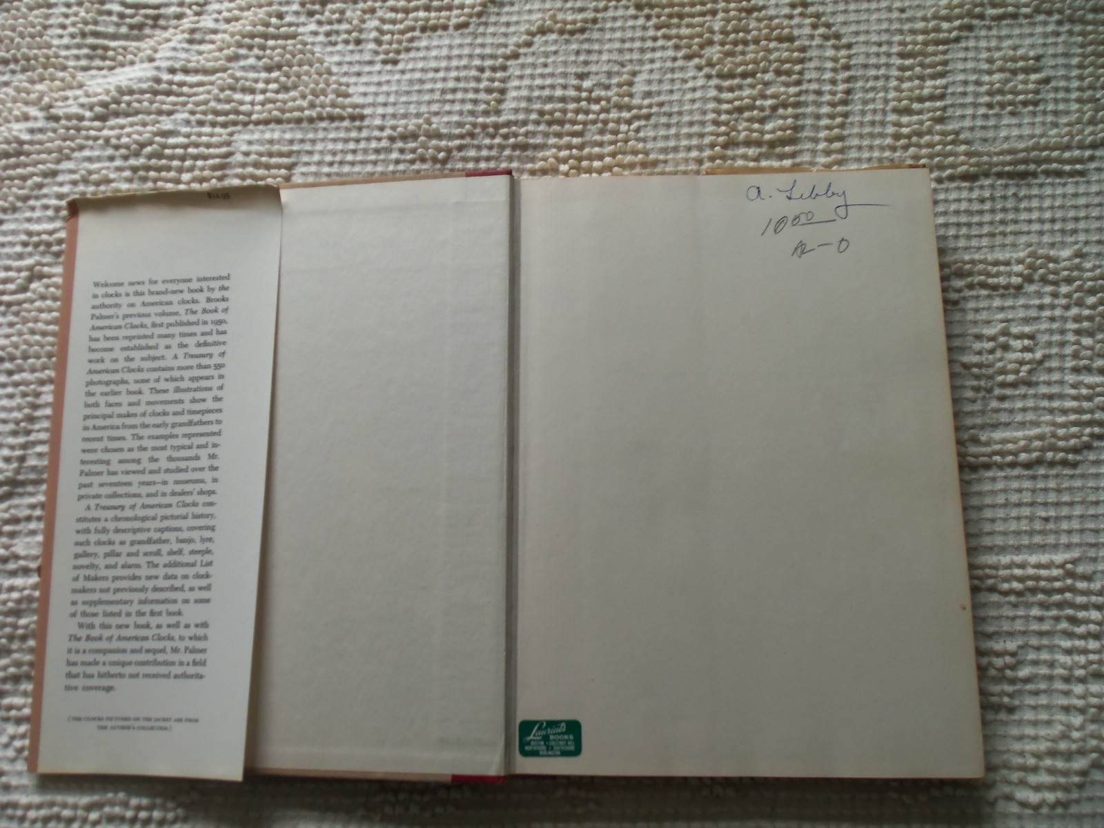 1967 A Treasury of American Clocks By Brooks Palmer Hard cover