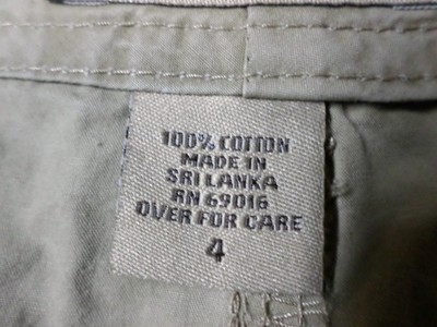 Shorts--Cotton--Khaki--Size 4--Ruff Hewn--Roll-Up Leg--New--$59