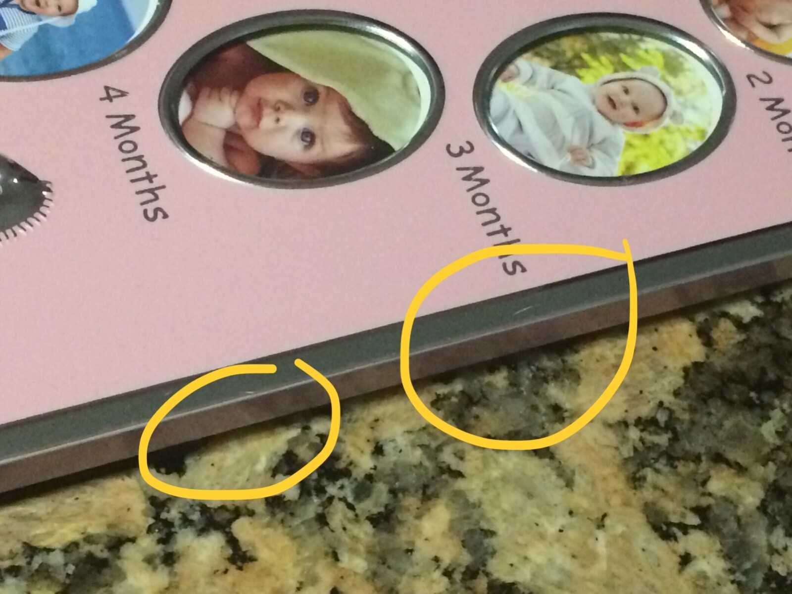 My 1st Year Photo Frame Pink Baby Girl Ceramic 7 1/2
