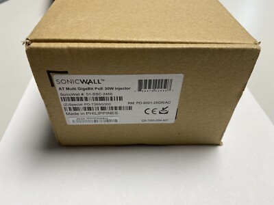 SonicWall 01-SSC-2450 AT Multi Gigabit PoE+  30W Injector 802.3at