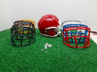 RIDDELL SPEED BLANK MINI HELMET  SCARLET/1 MASK FULLY ASSEMBLED 