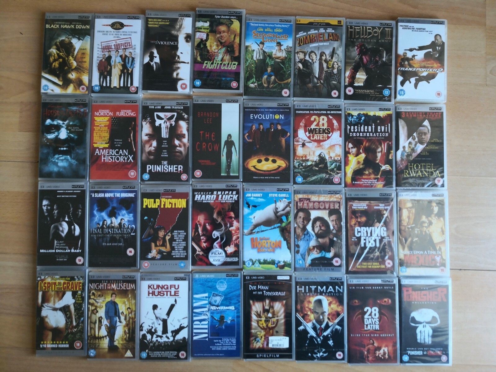 32 UMD Filme für Sony PSP (Resident Evil, Hitman, uvm.)  alle Neu in Folie