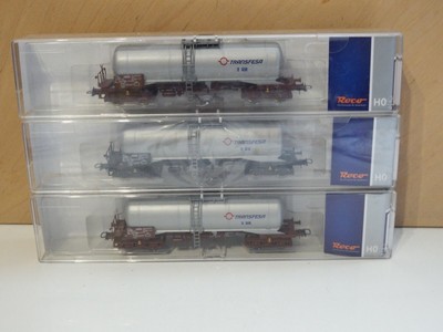 H0 3-teiliges Set Tank Wagon Transfesa Der Renfe Boxed 6368