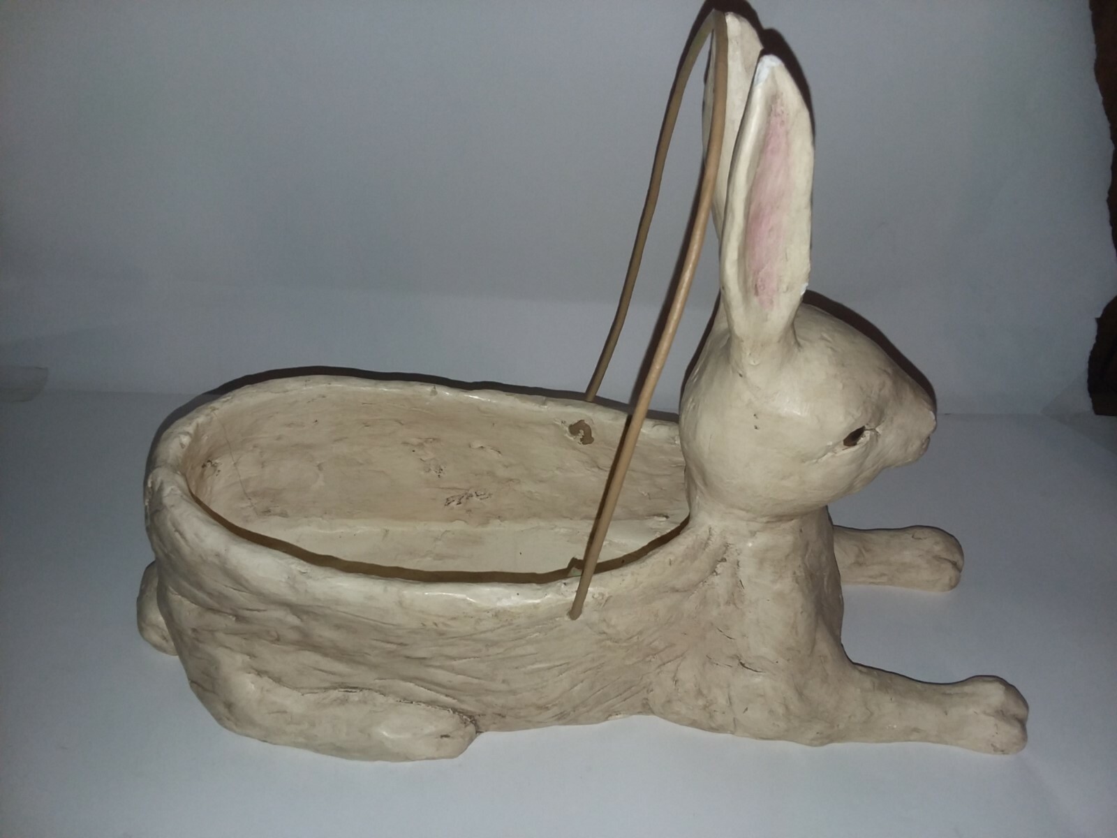 Vintage Rabbit/Bunny Basket Paper Mache RARE RARE