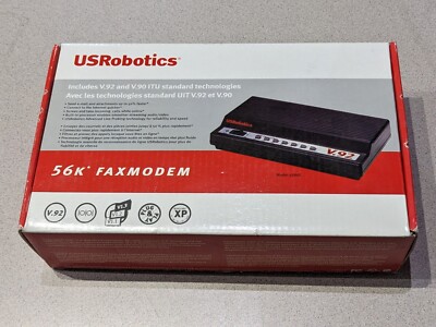 US Robotics 5686 56K External Fax Modem V.92 V.90 V.34 ITU