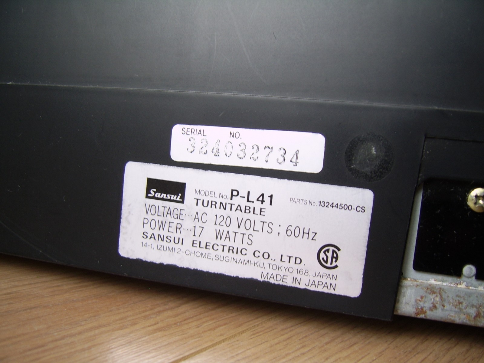 VINTAGE WORKING Sansui P-L41 Direct Drive Turntable + RARE Pickering Cartridge