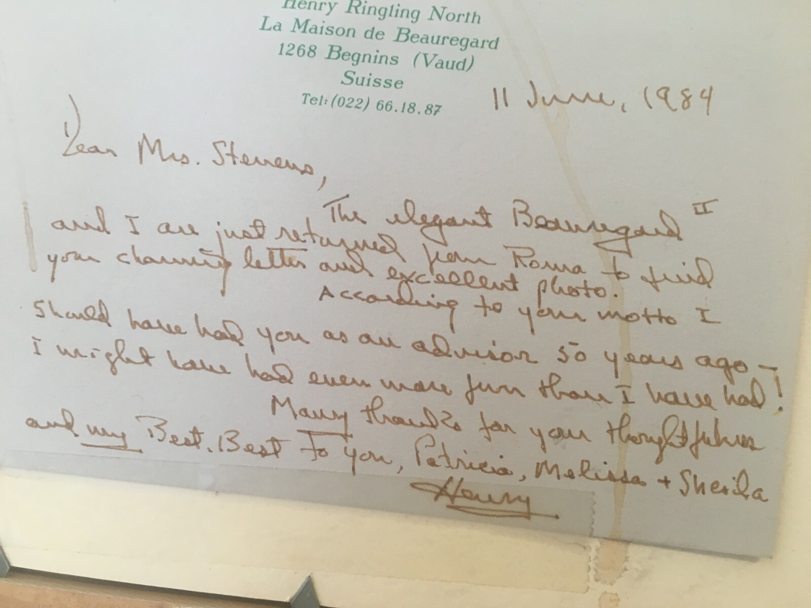 Henry Ringling North Signed Autographed Photograph Postcard Ringling Brothers