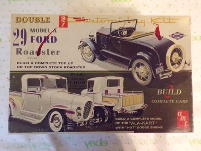 AMT Double 1929 Model A Ford Roadster T129200 3 N 1 Customizing Kit 1960s kit