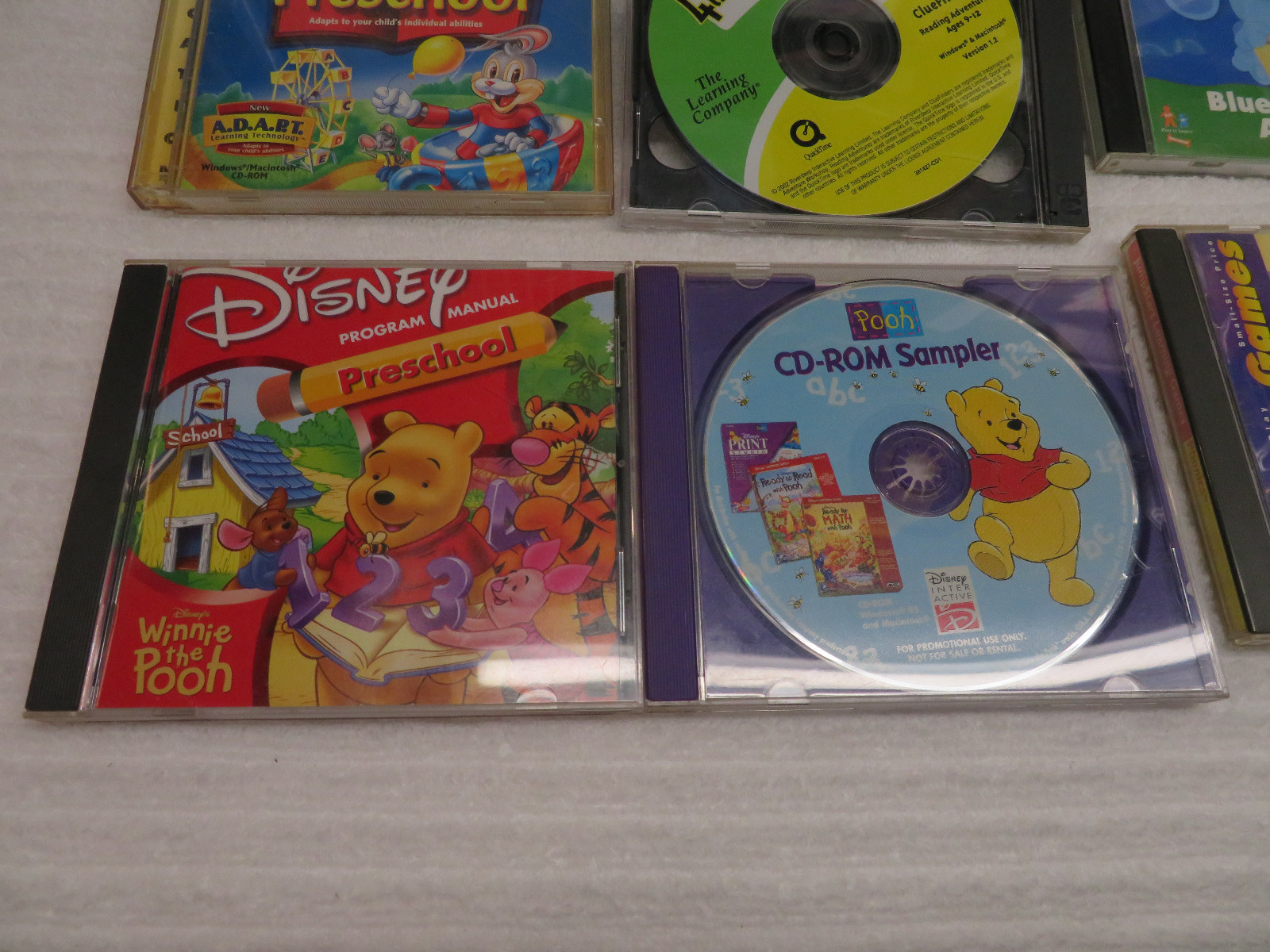 LOT OF 9 CHILDRENS CD LEARNING EDUCATION DISCS BLUES CLUES DISNEY READER RABBIT