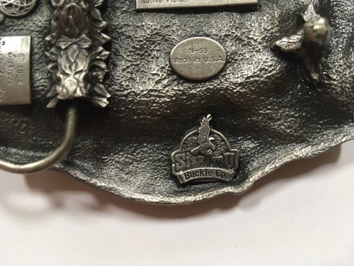 1986 Siskiyou Pewter Belt Buckle Illinois Agriculture N-55