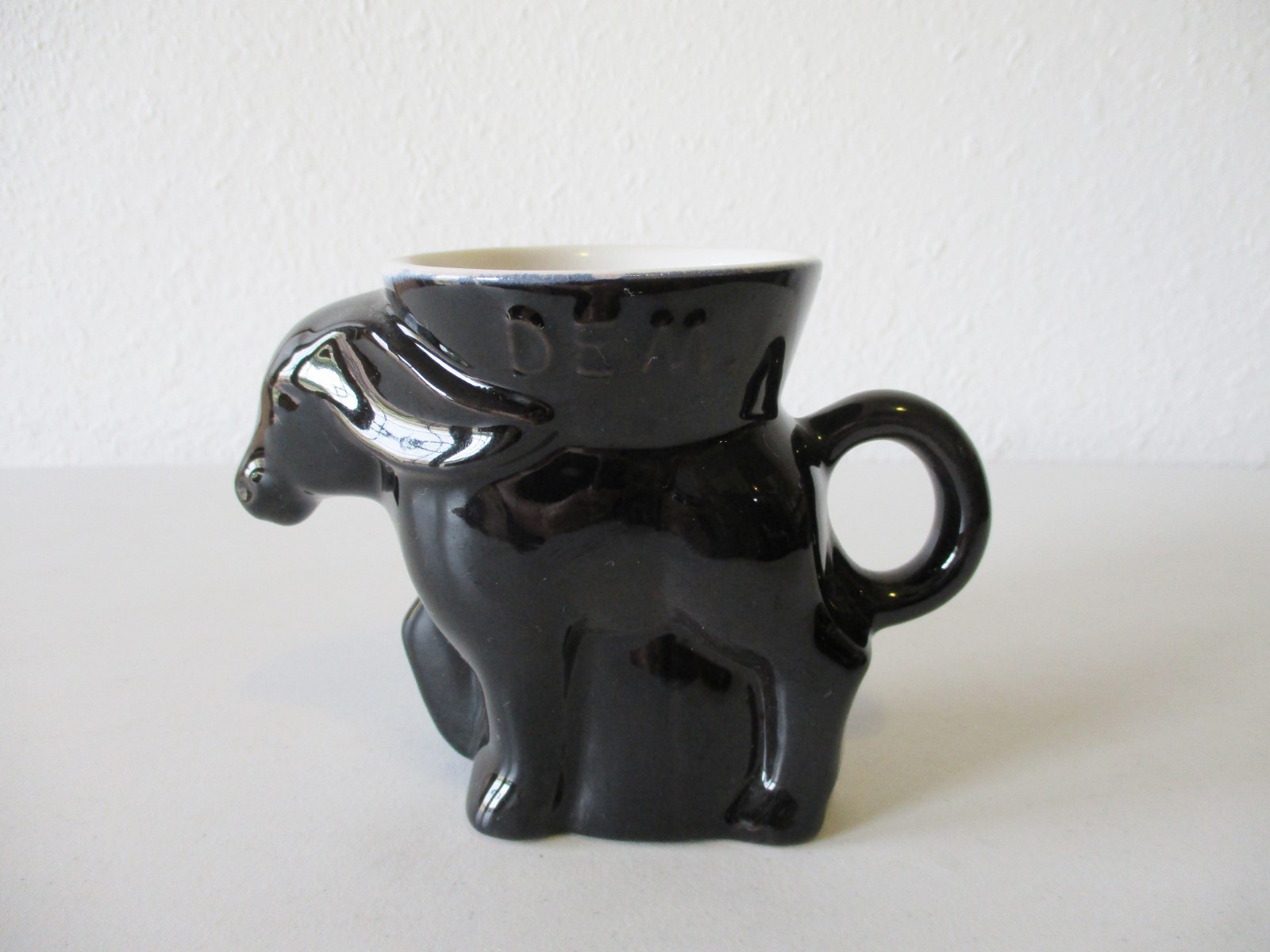 1988 Frankoma Democratic Political Donkey Mug Black