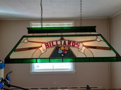 custom stained glass pool table lights