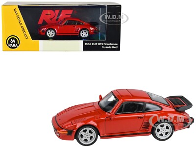 1986 RUF BTR SLANTNOSE GUARDS RED 1/64 DIECAST MODEL CAR BY PARAGON PA-55543