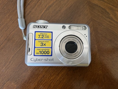 9760館 SONY Cyber-shot 充電器なし　動作確認済　ブルー Sony Cyber-shot Blue DSC-W120 7.2MP 4x optical zoom Digital