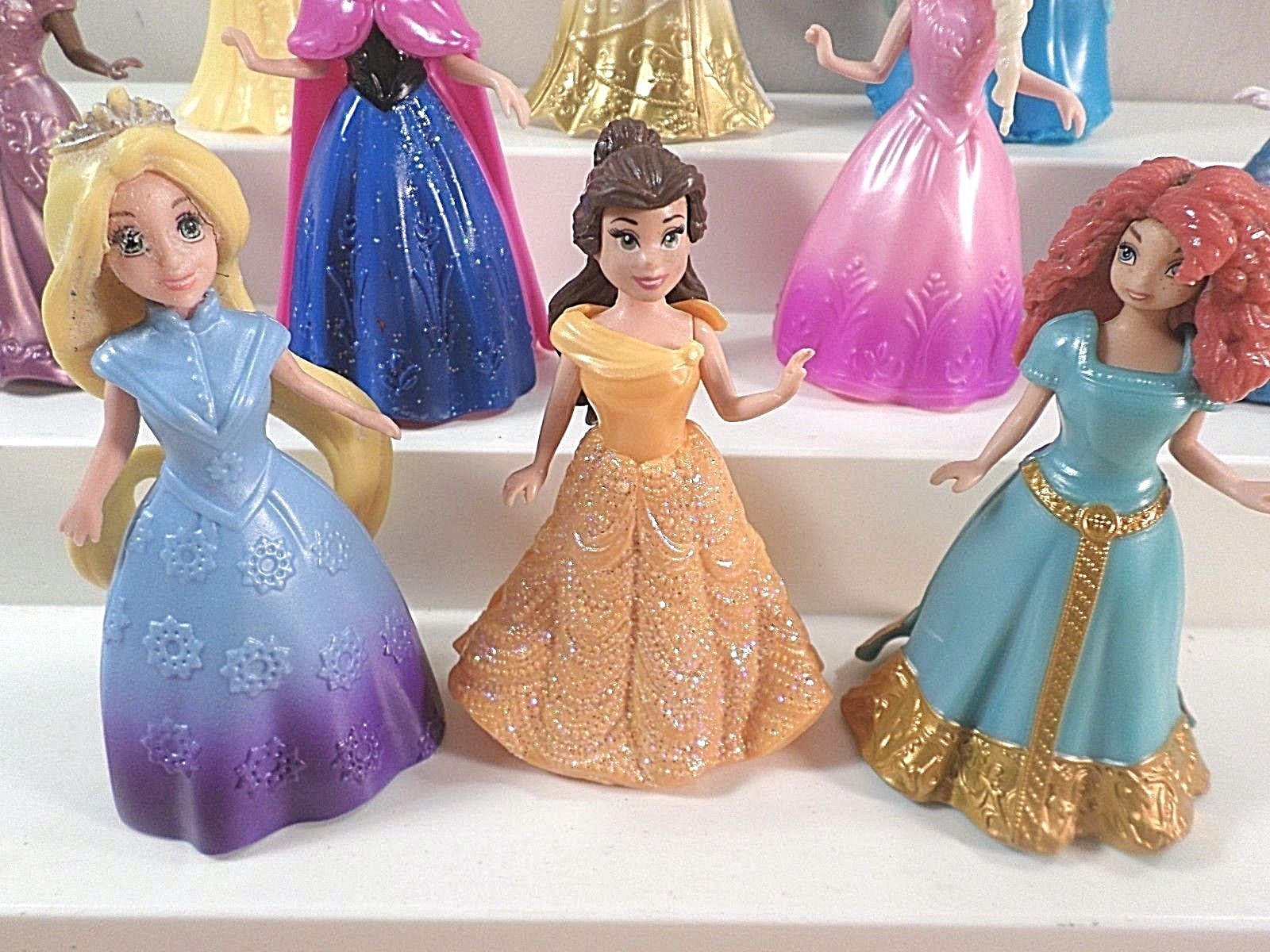 Mattel Disney Princess Polly Pocket Magic Clip Dolls~Snow White~Ariel~Frozen