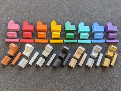 Catan Pieces Standard Set (settlements, cities, roads)