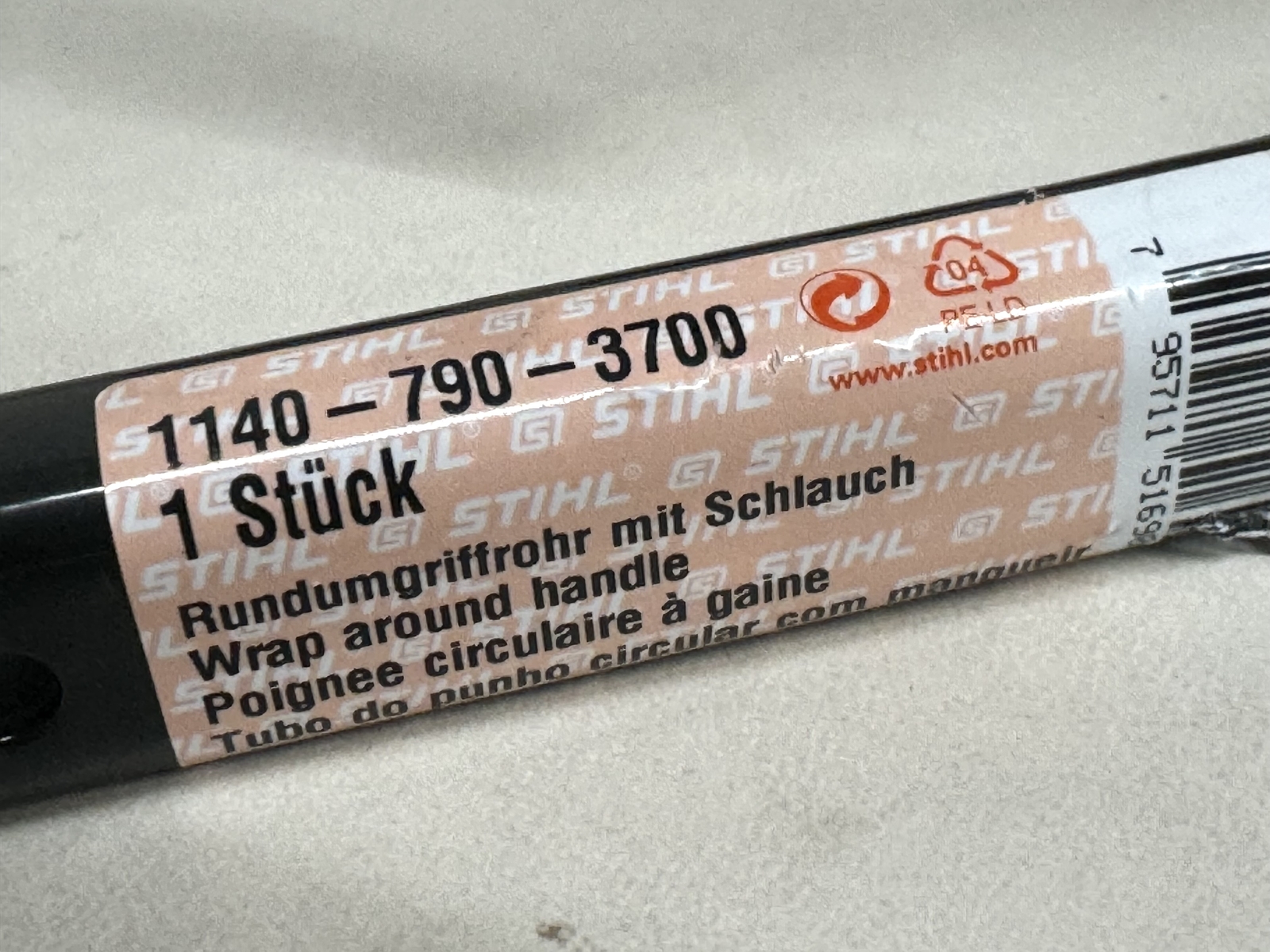 STIHL OEM WRAP AROUND HANDLEBAR /W HOSE 1140 790 3700 MS362 C-M R CMR MS362-R - Picture 2 of 3