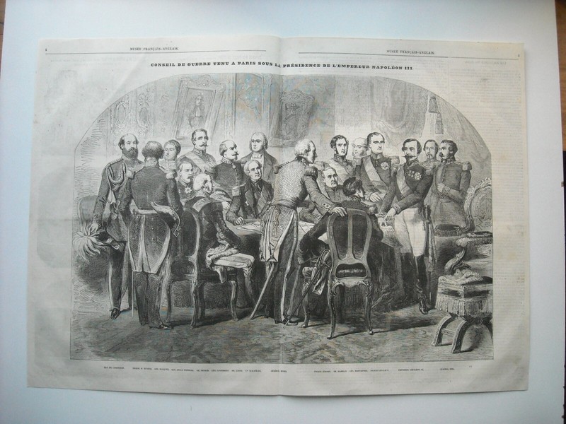 Litho 1856. Conseil Guerre Tenu Paris.  Gustave Dore; Sinope. Balaklava. Piree.