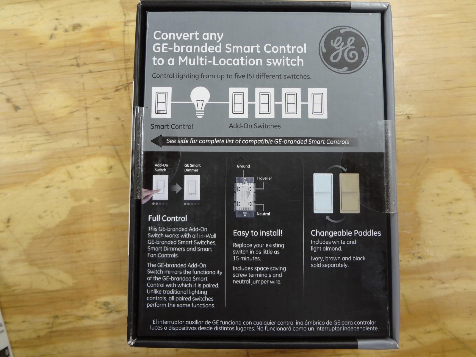 GE 12723 Add-On Switch For GE Z-Wave, GE ZigBee Bluetooth Wireless Alexa (H34)
