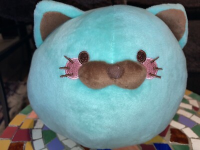 Kawaii Koroneko Neko Nyanko Teal Cat 5'' Plush by Fukuya Cuddly Soft