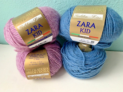 Filatura di Crosa ZARA KID  Golden Line - Mixed Lot of 4 -  Wool Nylon Mohair
