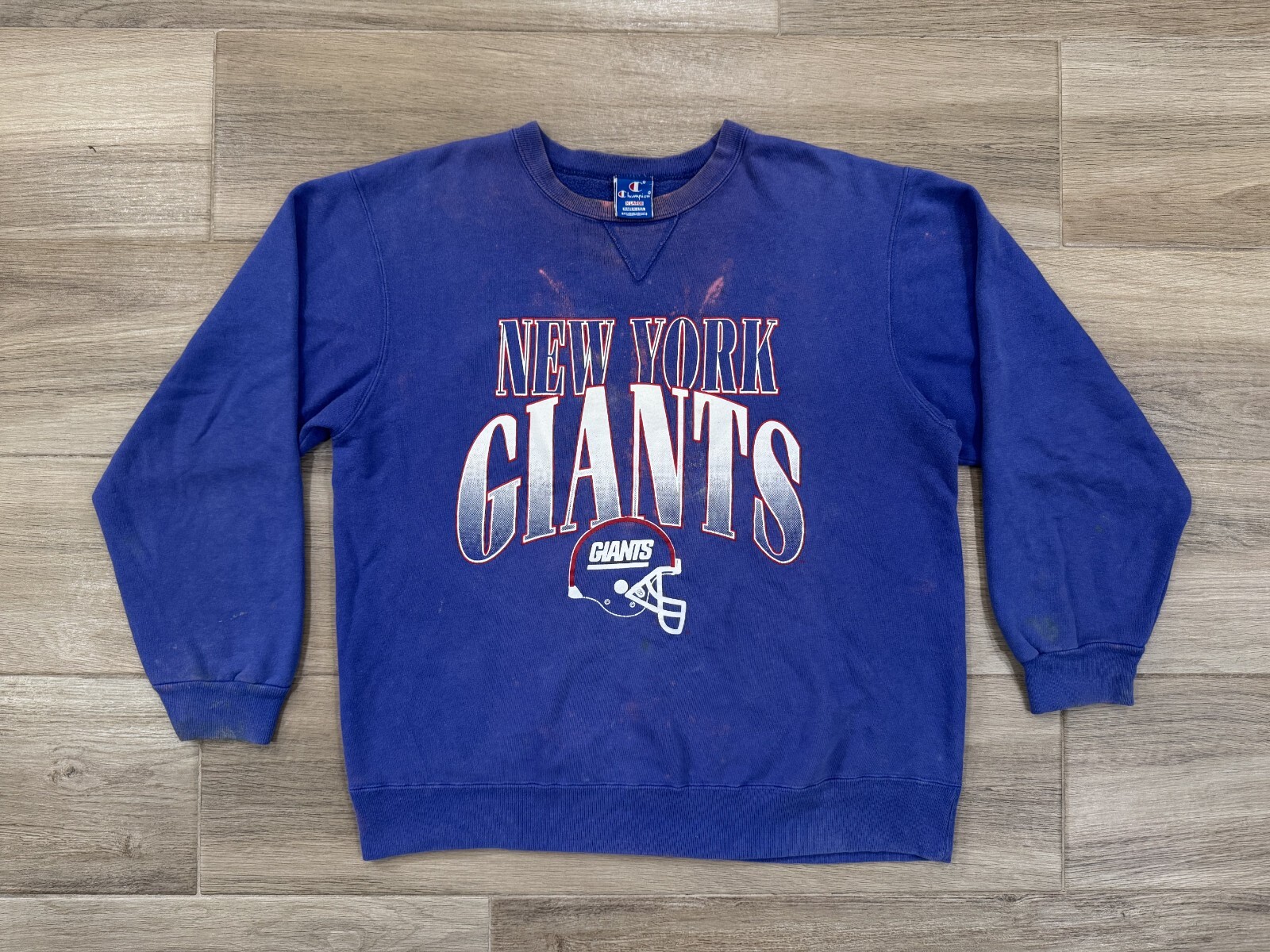 Vintage New York Giants Sweatshirt LARGE Short Men's Champion 80s