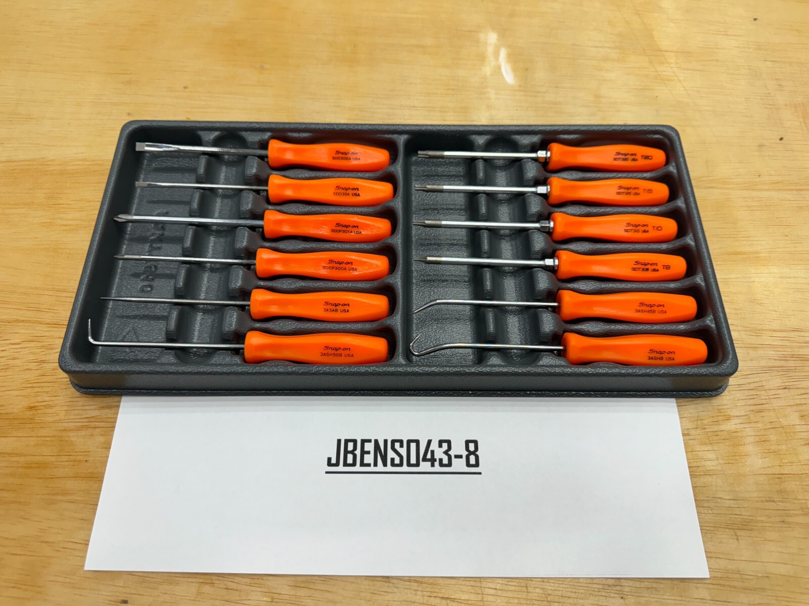 スナップオン MINI12PAKO セット Snap-on Tools RARE 12pc ORANGE Hard Grip Mini Screwdriver