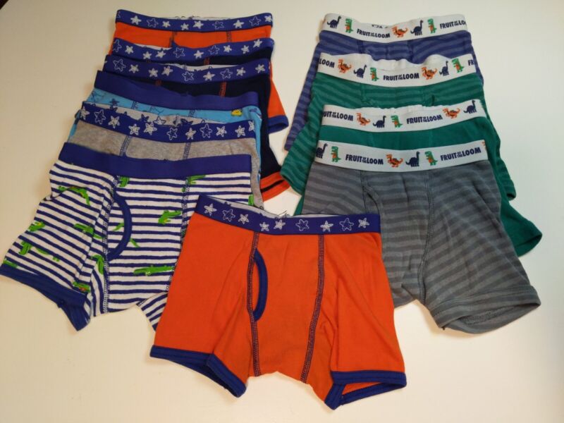 11 PAIRS OF PREOWNED 4t BOYS UNDERWEAR 7 WONDER NATION AND 4 FOOT OF THE LOOM