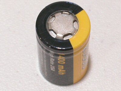 2 pc 20350 BATTERY LI-MN 1400mAh 3.7v HIGH DRAIN IJ yellow/black
