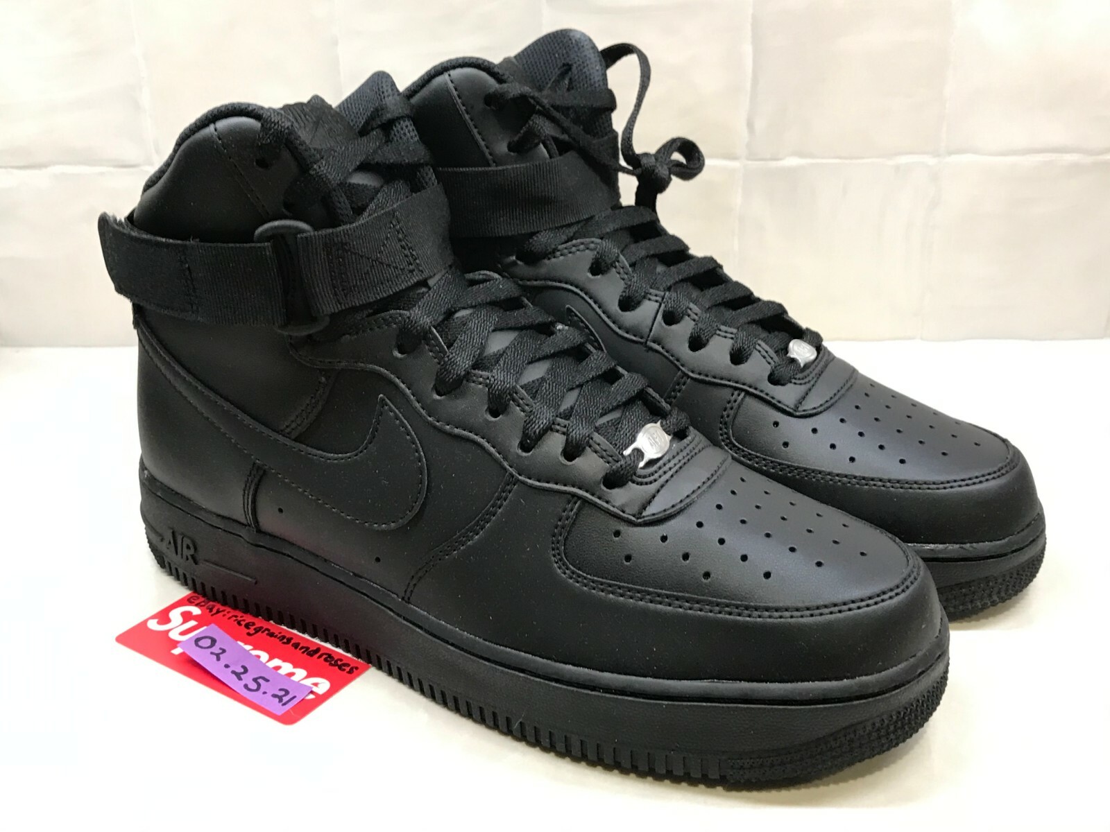 NIKE AIR FORCE 1 HIGH '07 TRIPLE BLACK SIZE 10 315121-032 AF1 DEADSTOCK | eBay