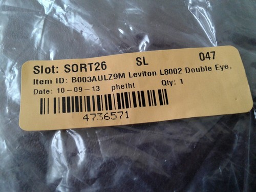 LEVITON L8002 DOUBLE EYE, PORTABLE CABLE DUTY, .400