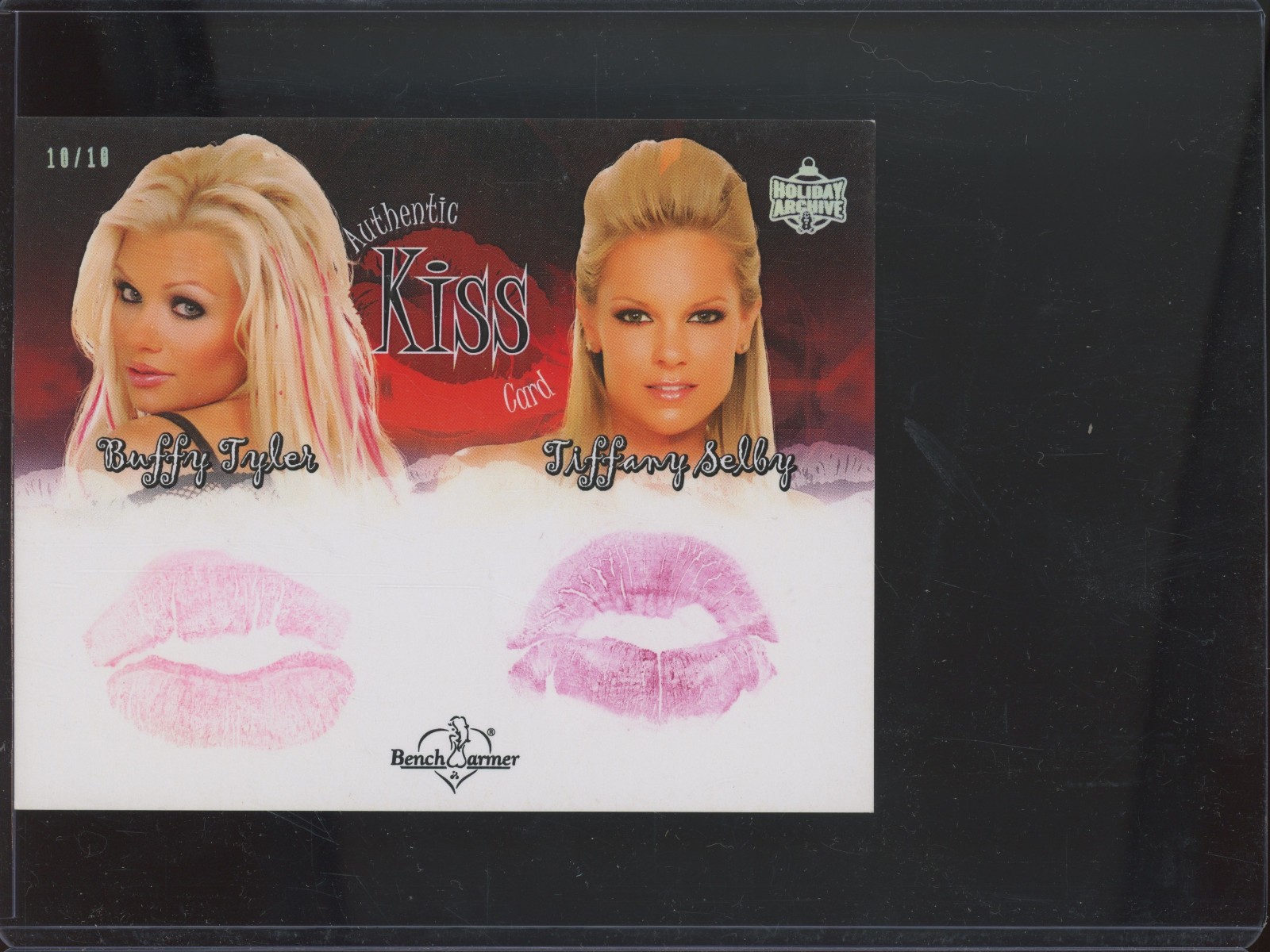 2006 Bench Warmer Kiss Card Holiday Archive Buffy Tyler Tiffany Selby Kiss Print