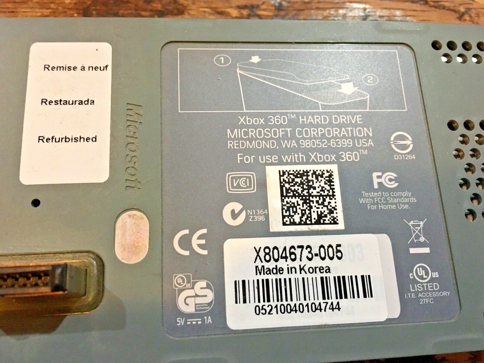 Hard Drive HDD Gray OEM Microsoft for Xbox 360 Console Video Game System