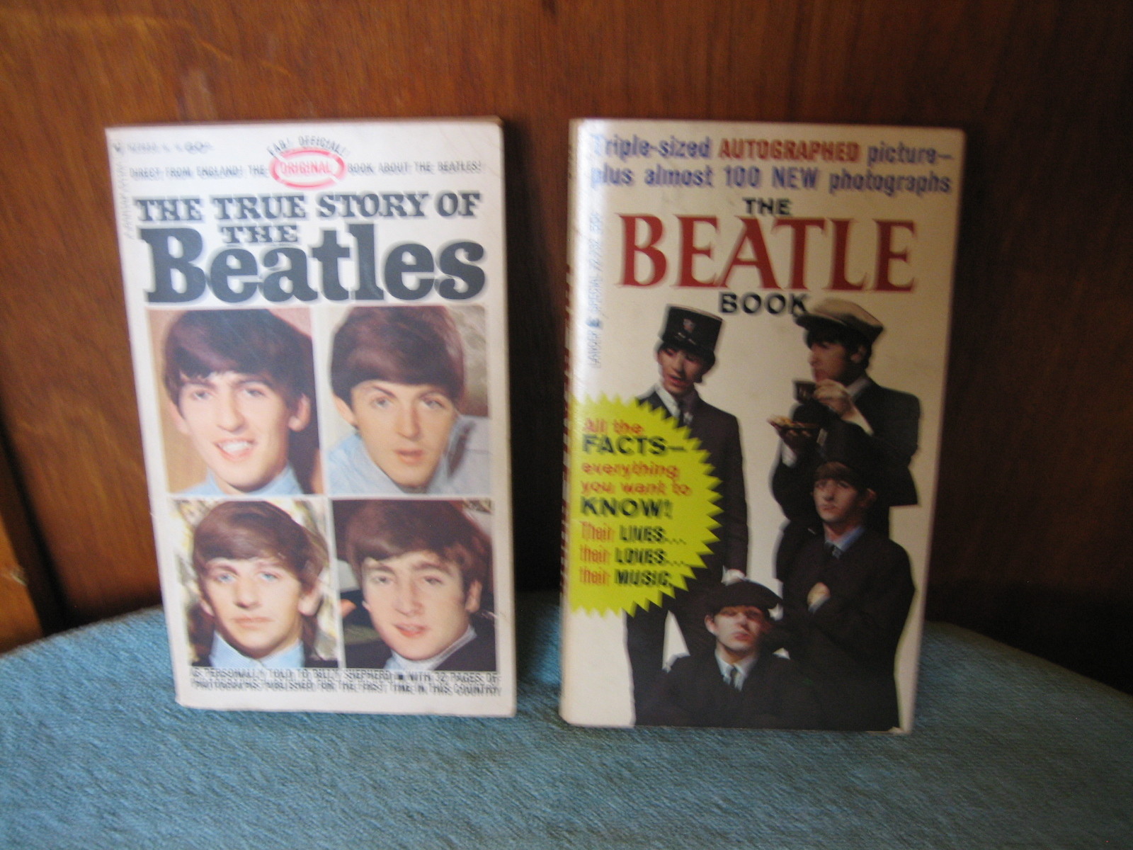 4 items- True Story Beatles Bantam Shepherd Books Mag. Trivia Photos 1964 EC+