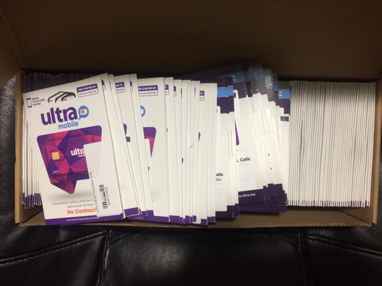 LOT OF 100X ULTRA MOBILE Dual Cut MICRO SIM CARDS for T-Mobile Phones MVNO, New