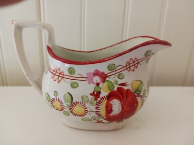 Fine Hand Enamled English Pearl Ware Cream Jug c.1800-1815