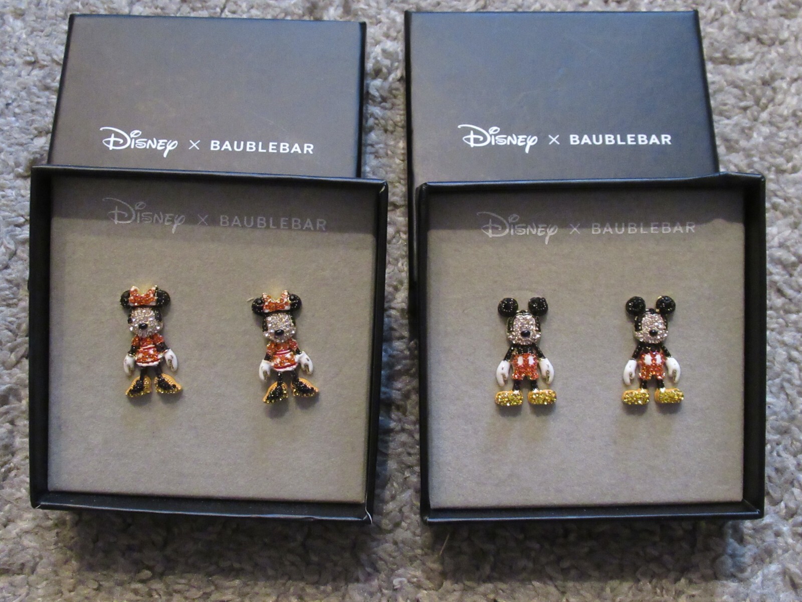 Disney X Baublebar Mickey Minnie Mouse Rhinestone Earrings