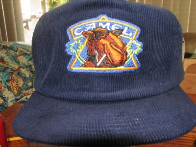Joe Camel Vintage Camel Cigarettes Corduroy hat 1980s 1990s new old stock