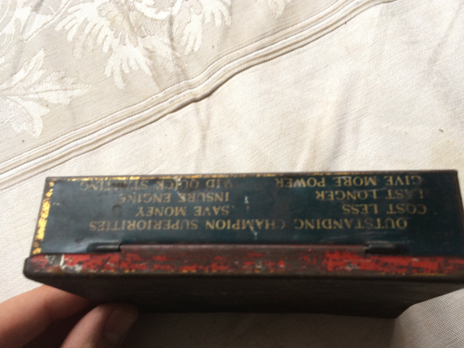 Vintage Champion Spark Plugs Service Kit Tin Metal Box / Rare!! FREE SHIPPING