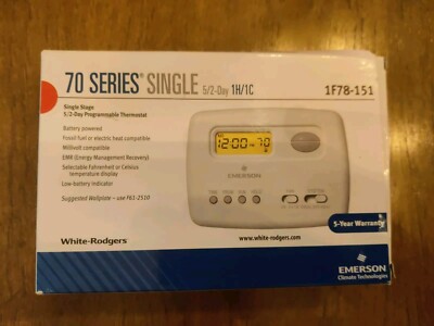 1F78-151 White-Rodgers Single Stage Programmable Thermostat