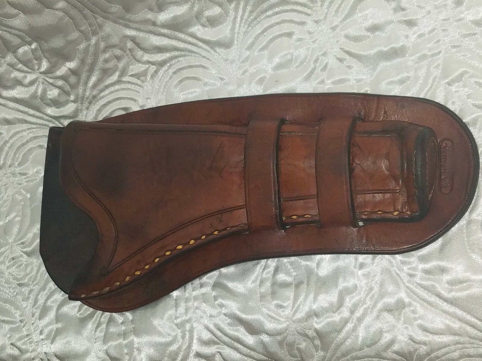 Original F.A. Meanea Cheyenne Wyo 1880s Colt SAA 7 1/2” Double Loop Holster