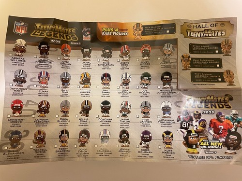 2024 2025 Series 4 NFL Legends TeenyMates Pick Your Own NEW Choose teeny mate